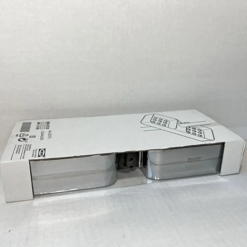 IKEA BROGRUND shower shelf 9.75x1.50x4.5” chrome-plated 903.285.26 Open Box